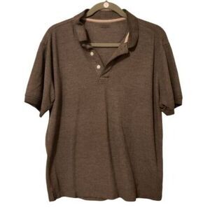 Premier International Mens Sz S Gray Solid Short Sleeve Polo Shirt
